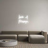 Custom neon sign Leave A 
Mes...