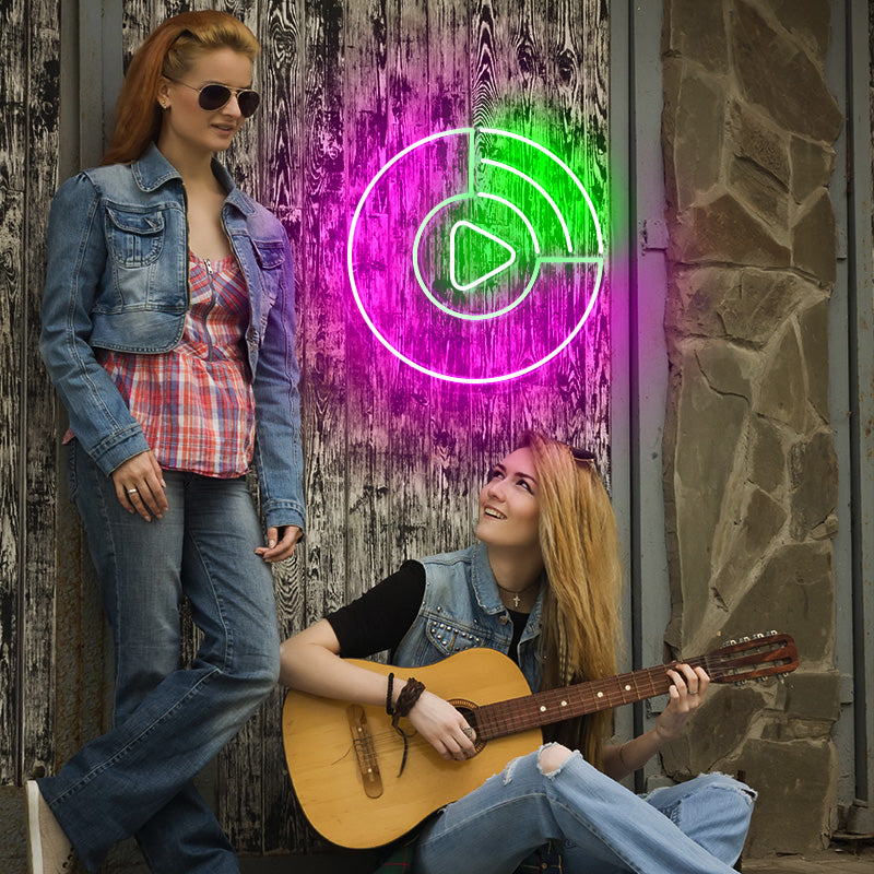 Play Button Neon Sign