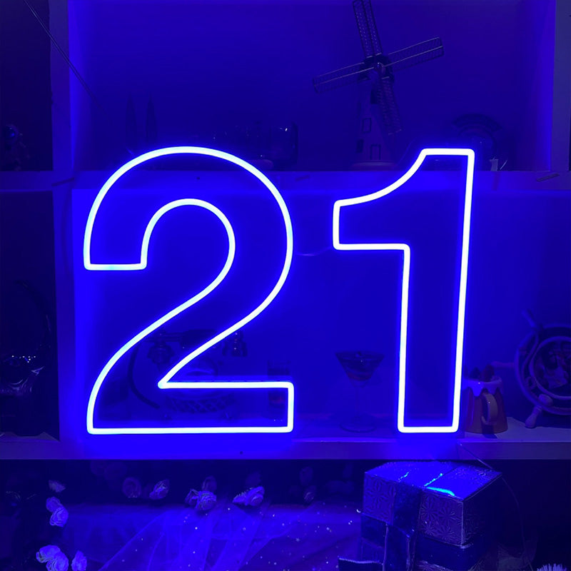 21st birthday neon sign