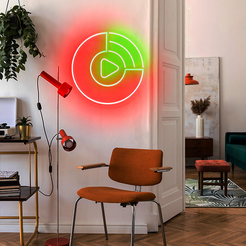 Play Button Neon Sign