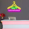 7&24 laundromat signs