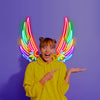 Colorful Angel wings neon lights