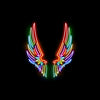 Colorful Angel wings neon lights