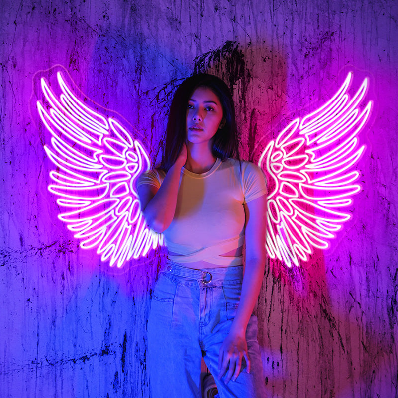 Large Angel Wings Neon Sign