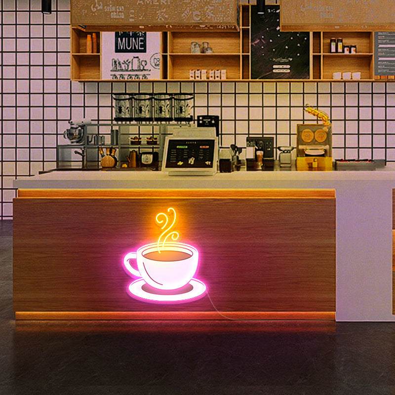 UV Cafe cup neon signs