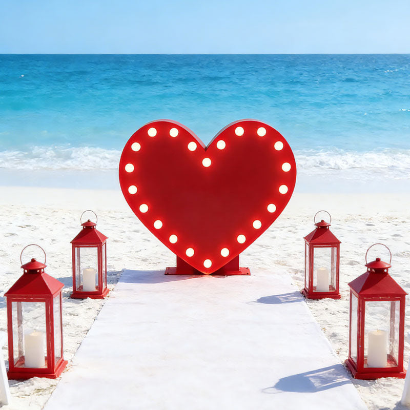 Heart Metal Marquee Sign