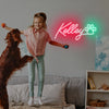 Name with Paw Print Neon Sign