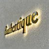 Metal mirror acrylic illuminated letters