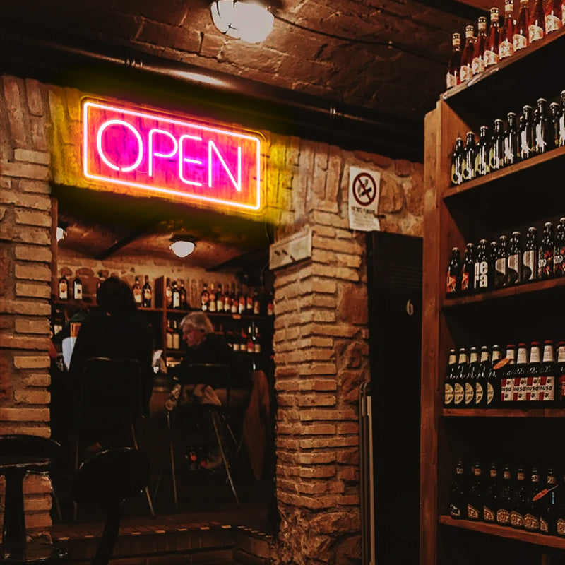 Rectangle Open LED Neon Sign