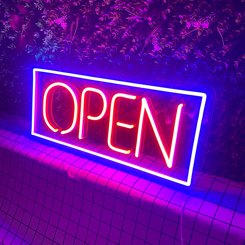 Rectangle Open LED Neon Sign