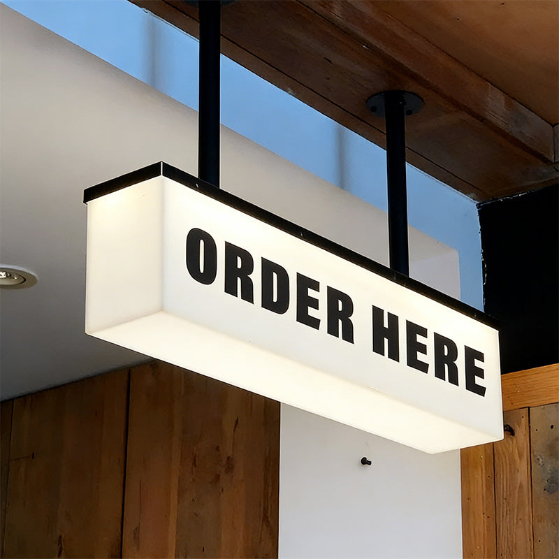 Full-Body Acrylic Light Box Sign