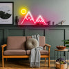 Sunrise and Mountains Neon Sign