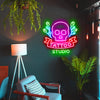 Skull Tattoo Studio LED Neon Sign