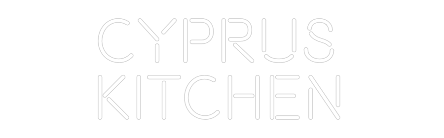 Custom neon sign CYPRUS 
KITC...