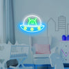 Cute cartoon alien neon light
