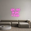 Custom neon sign Work Hard,
D...