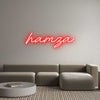 Custom neon sign hamza.