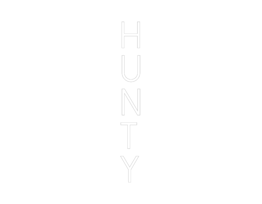 Custom neon sign H
U
N
T
Y