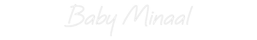Custom neon sign Baby Minaal