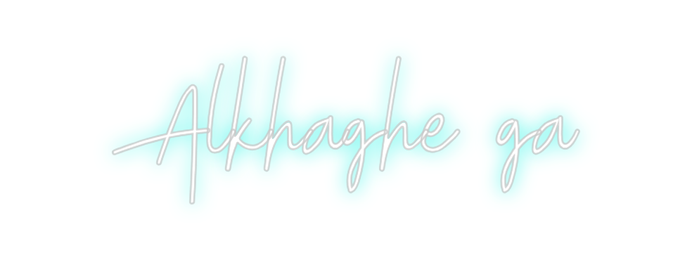 Custom neon sign Alkhaghe ga