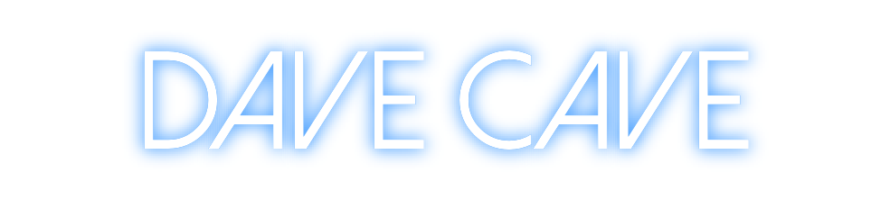 Custom neon sign Dave Cave