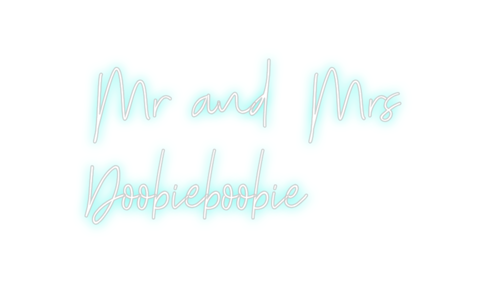 Custom neon sign Mr and Mrs  ...