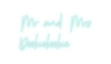 Custom neon sign Mr and Mrs  ...