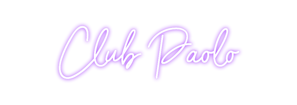 Custom neon sign Club Paolo