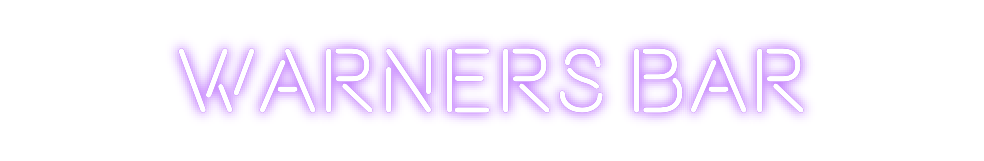 Custom neon sign Warners Bar