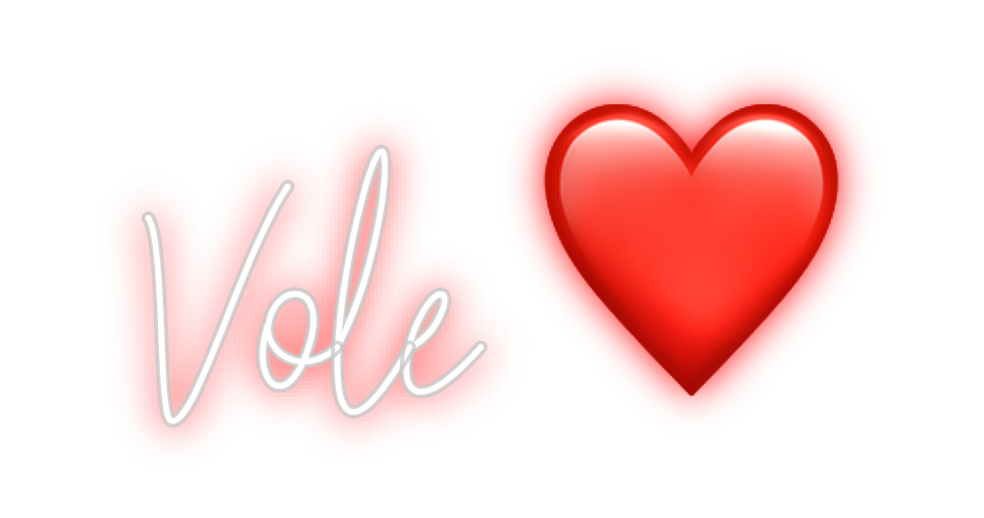 Custom neon sign Vole ❤️