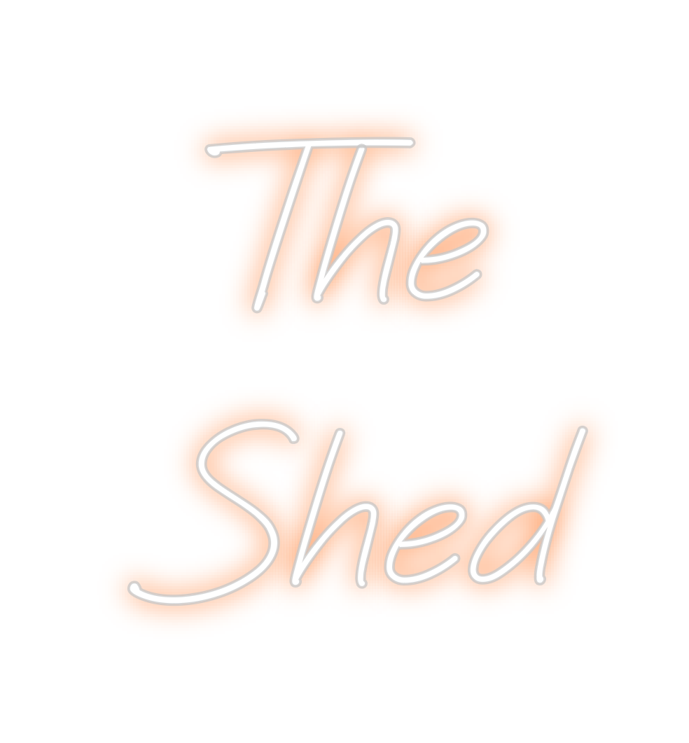 Custom neon sign The
Shed