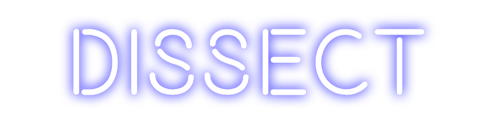 Custom neon sign DISSECT