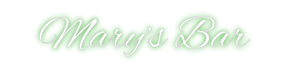 Custom neon sign Mary's Bar