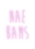 Custom neon sign NAE 
BAMS