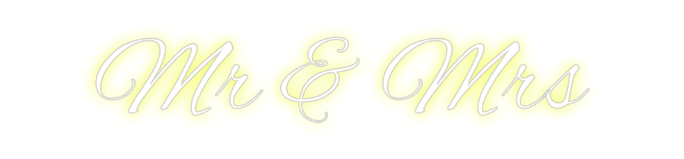 Custom neon sign Mr & Mrs