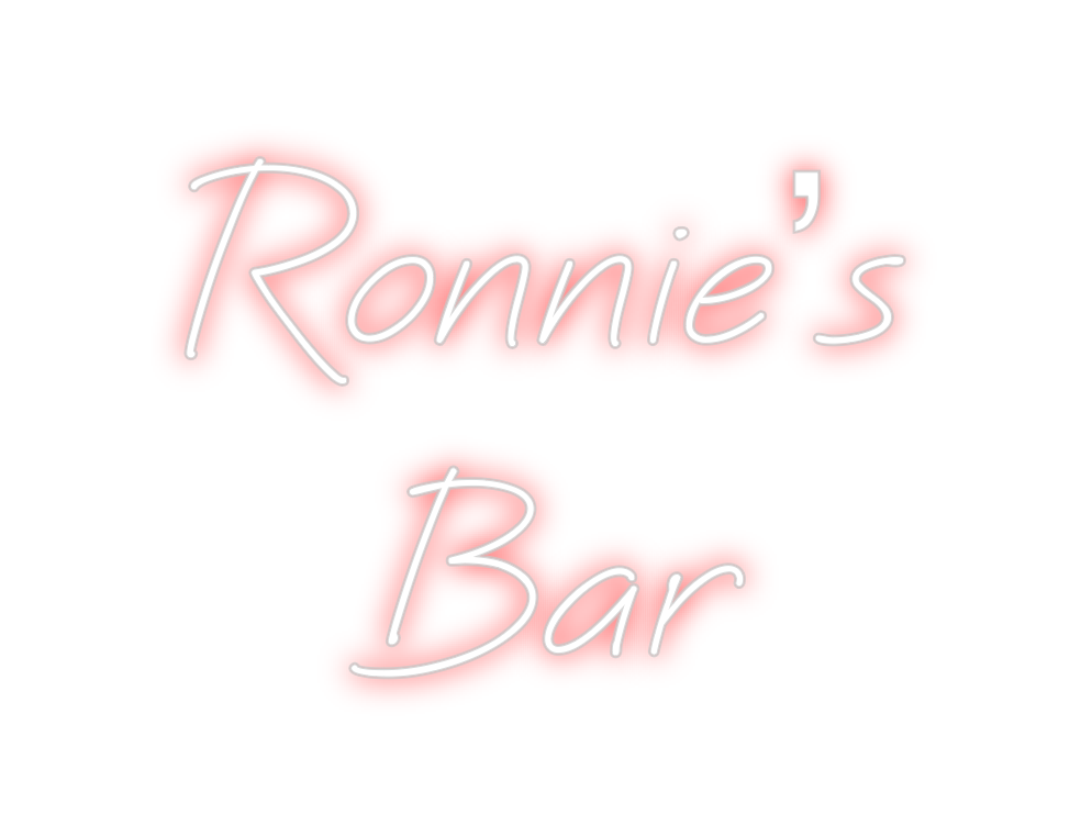 Custom neon sign Ronnie’s
Bar