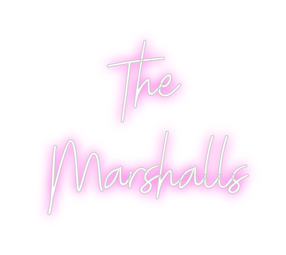 Custom neon sign The 
Marshalls