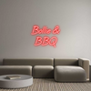 Custom neon sign Bollie &
BBQ