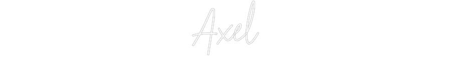 Custom neon sign Axel