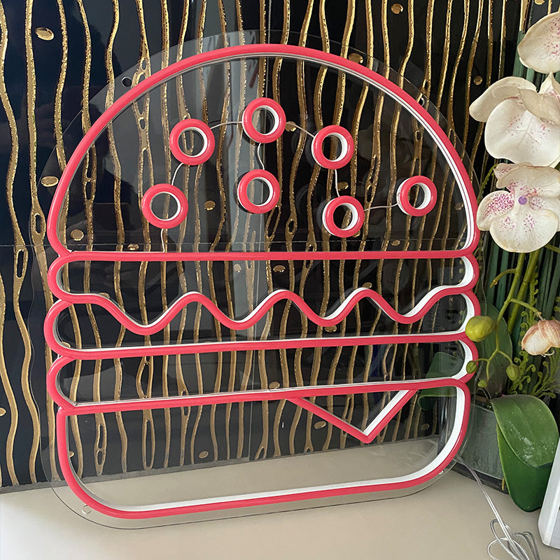 Hamburger Neon Light