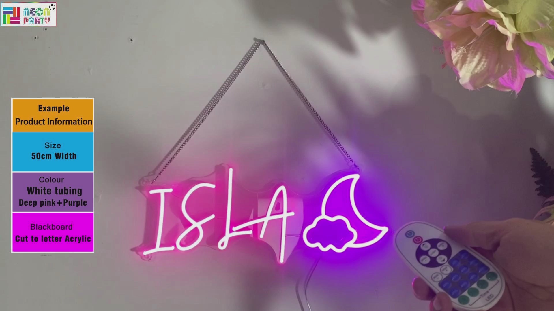 Name with Night Sky Neon Light