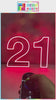 21st birthday neon sign