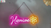 Name with Flower Neon Sign