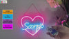 It's a boy & heart neon sign