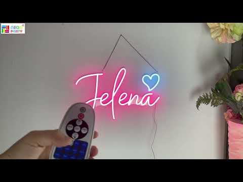 Name with Heart Neon Sign