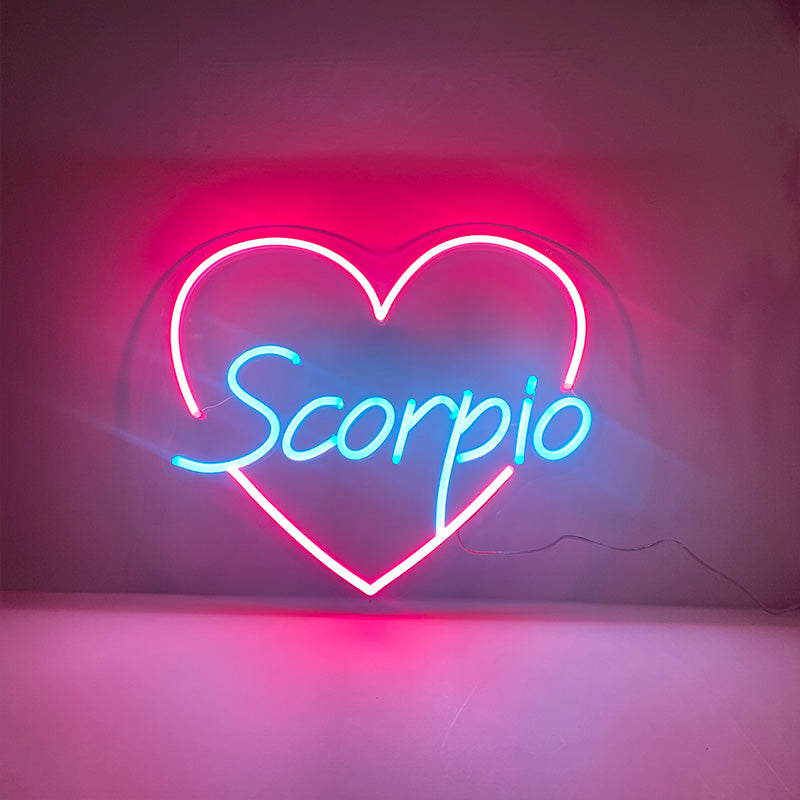 It's a boy & heart neon sign