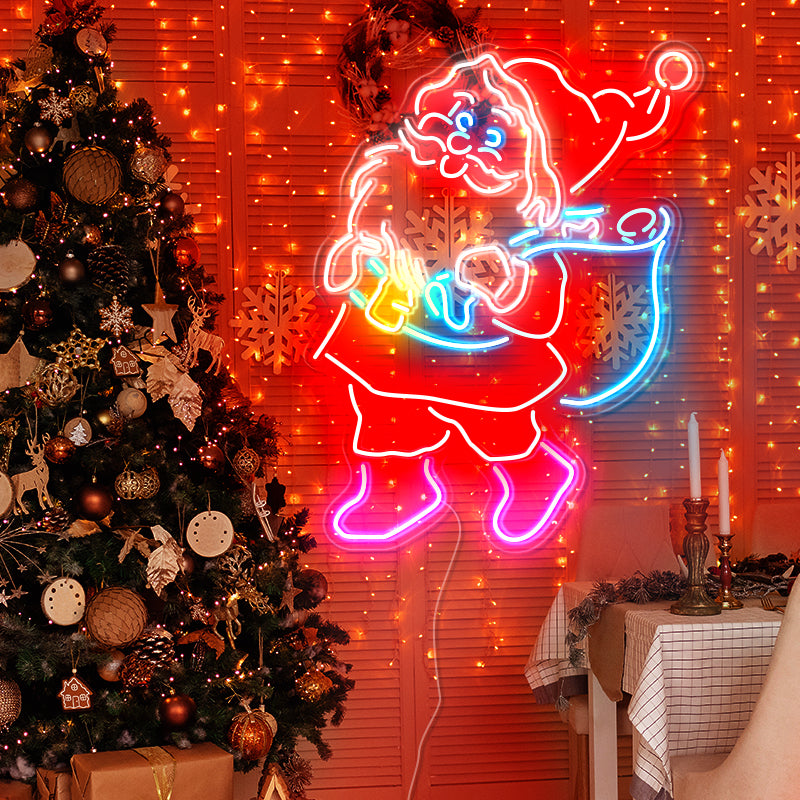 Santa Claus neon lights