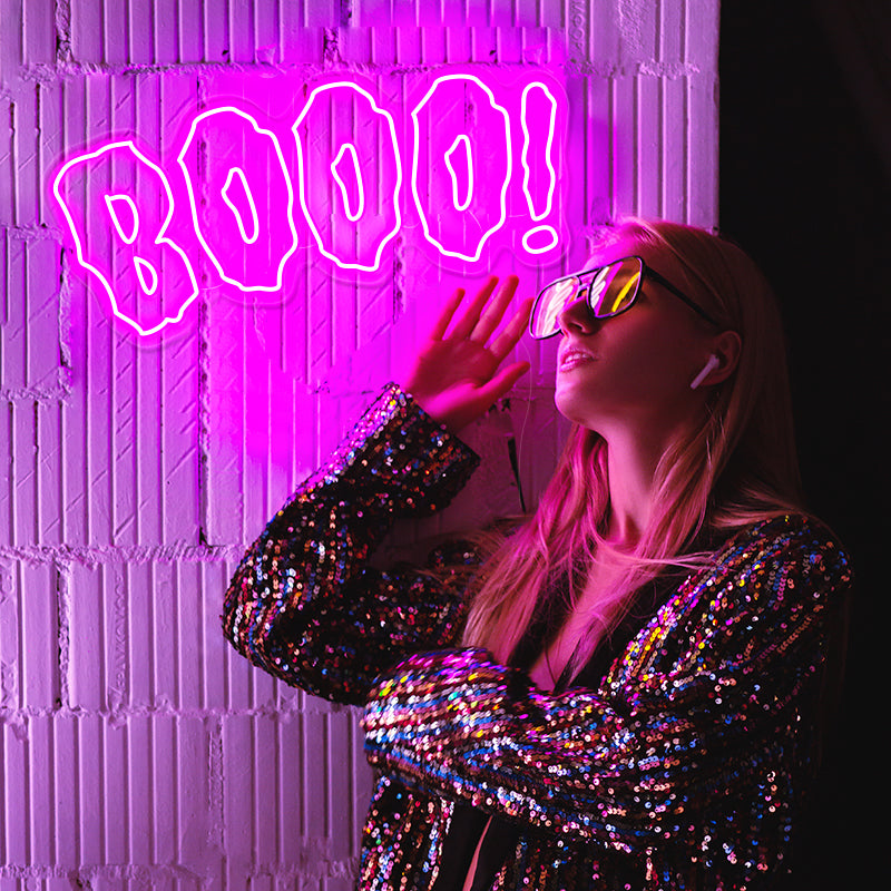 Booo Neon lights for home- neonpartys.co.uk