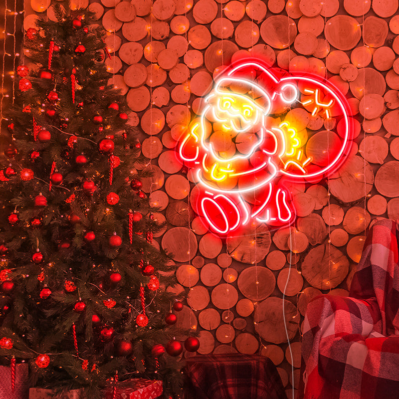 Santa Claus neon lights