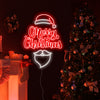 Merry Christmas &xmas hat led neon sign